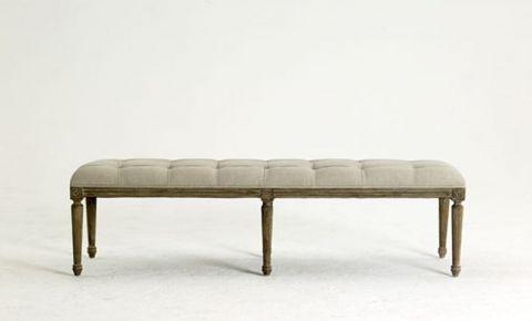 Pouff auxiliar de cama tapizado 